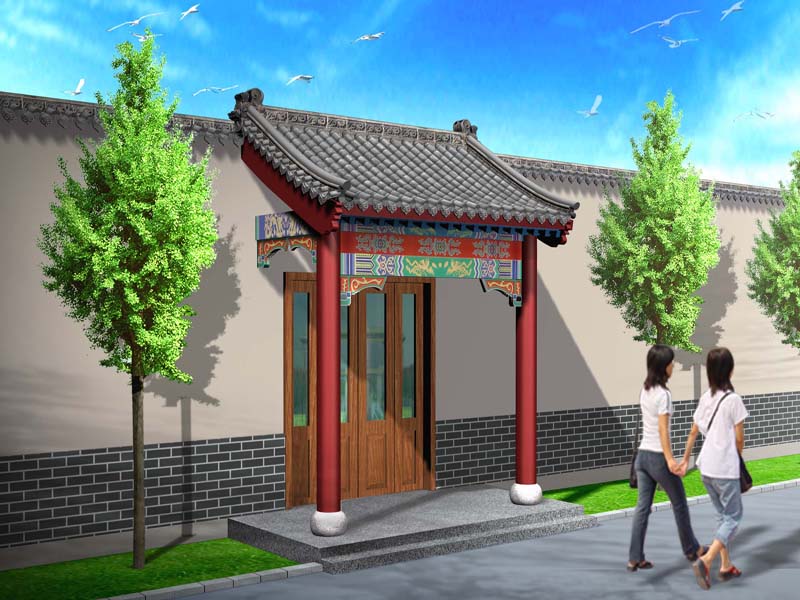 中式設計四合院-古建牌坊、門樓效果圖