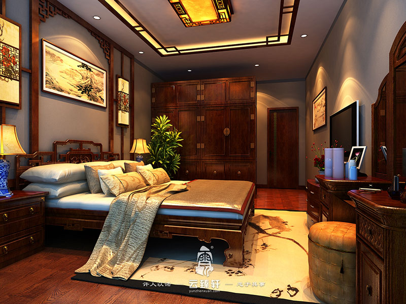 中式臥室衣柜合理擺設(shè)有利家運(yùn)