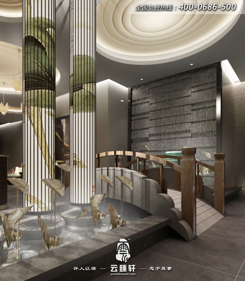 spa養(yǎng)生會(huì)所的流水壁