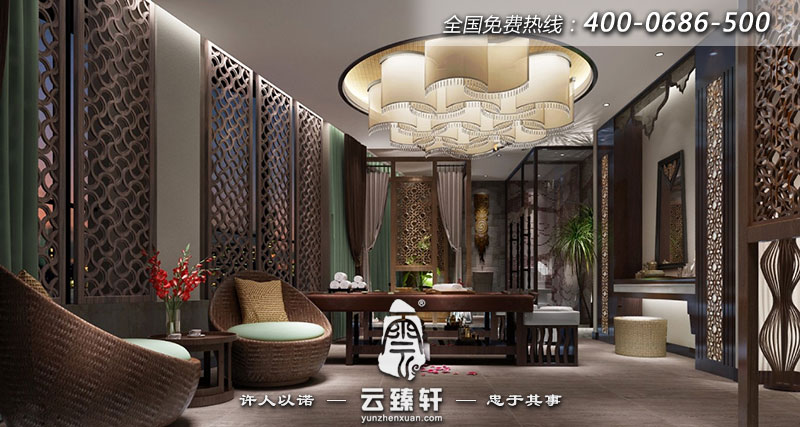 SPA養(yǎng)生的VIP房裝飾