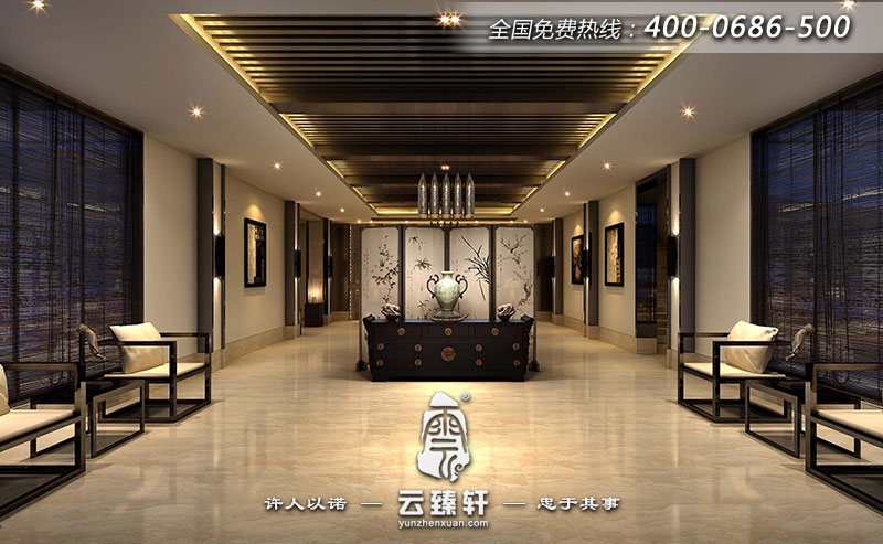山西中式禪意茶樓會所室內(nèi)設(shè)計方案