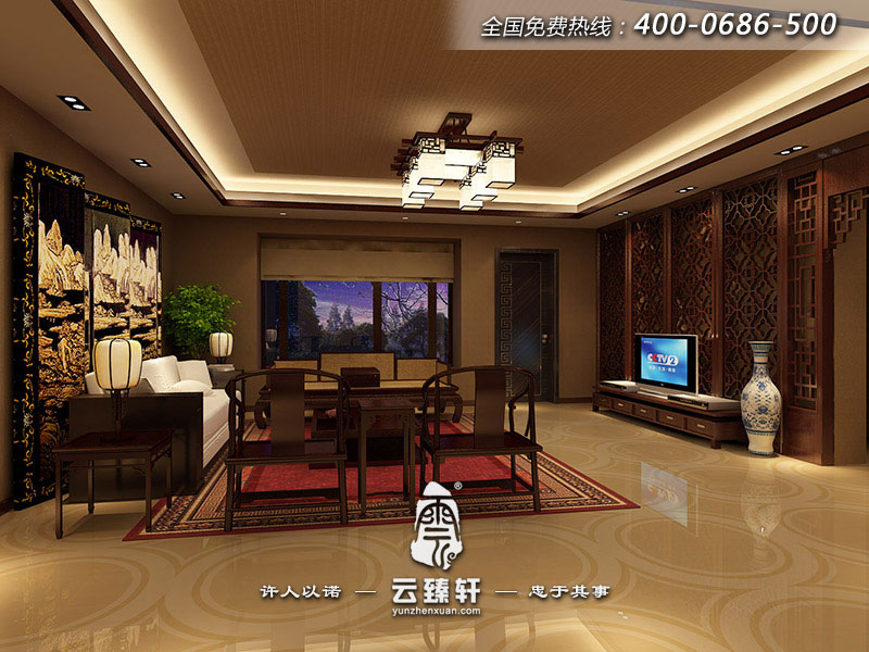 現代中式客廳裝修