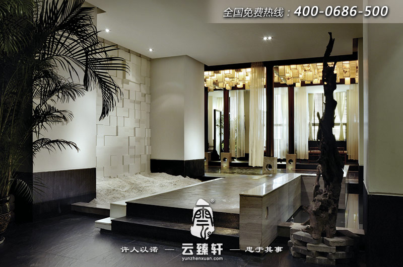 茶館里的過(guò)道景觀設(shè)計(jì)