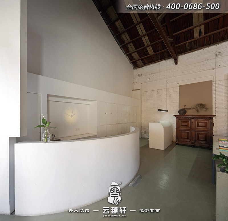 辦公室前臺(tái)大廳的設(shè)計(jì)簡(jiǎn)約復(fù)古