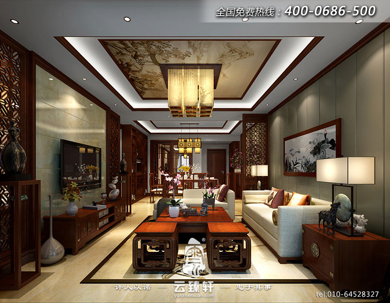 177平方中式風(fēng)格裝修效果圖