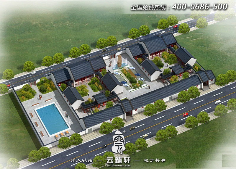 兩進(jìn)四合院設(shè)計(jì)效果圖