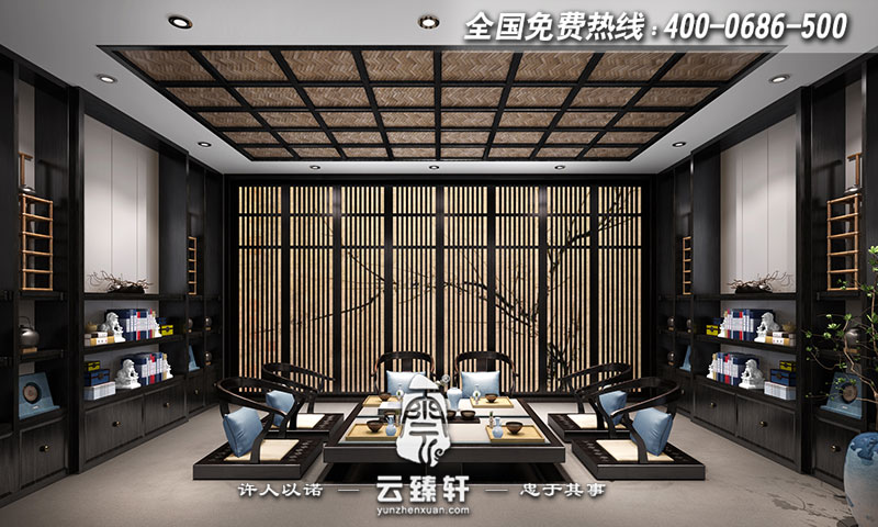 榻榻米式茶室設(shè)計效果圖