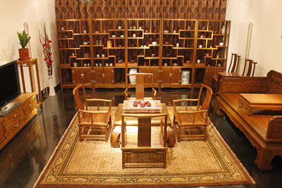 楠木家具茶桌椅效果圖